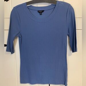 Banana Republic | Half Sleeve Ribbed Tee. French Blue. Size M. Worn Once On Set.